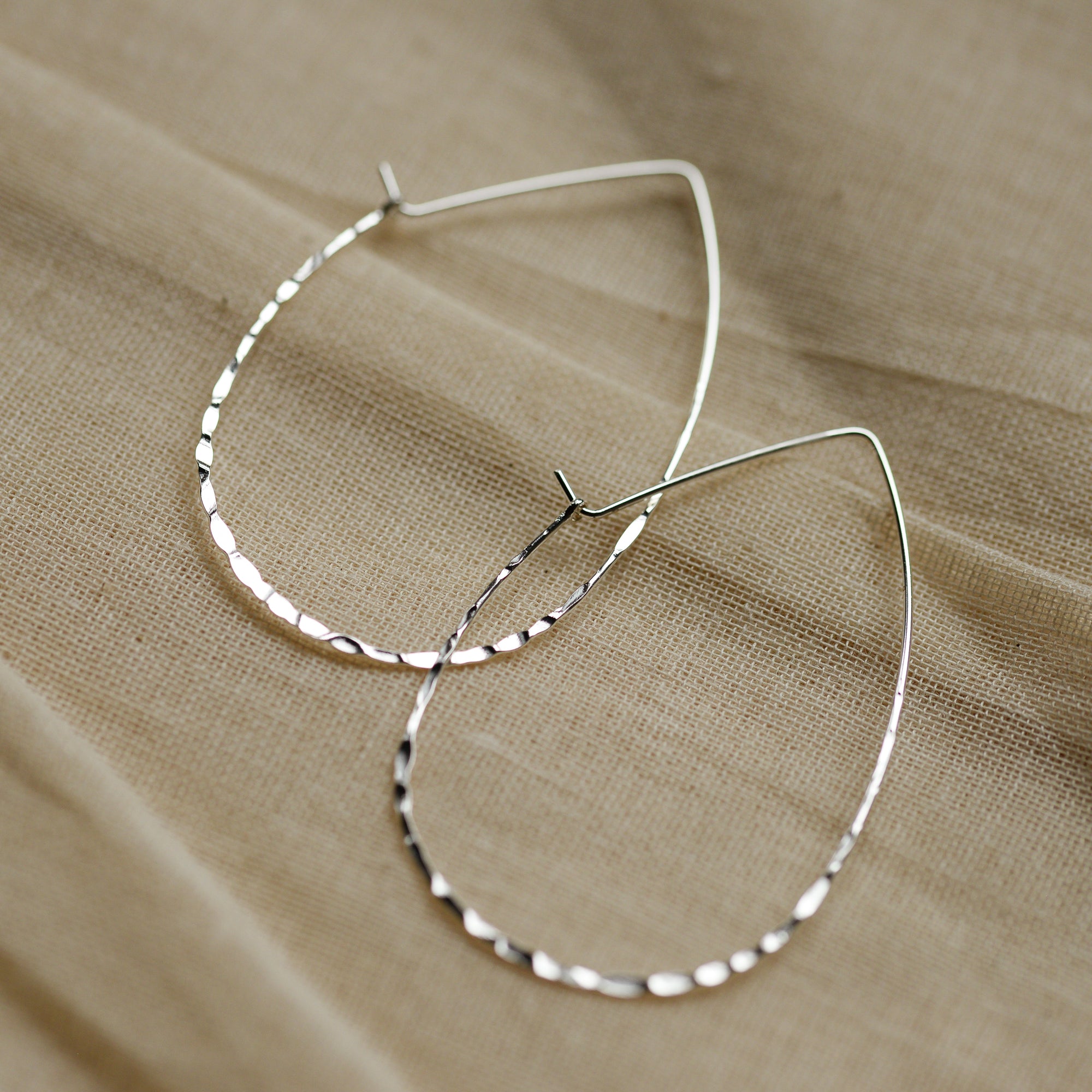Fabia Gold Plated Oval Hoop Earrings