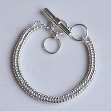 Load image into Gallery viewer, belief snake bracelet silver