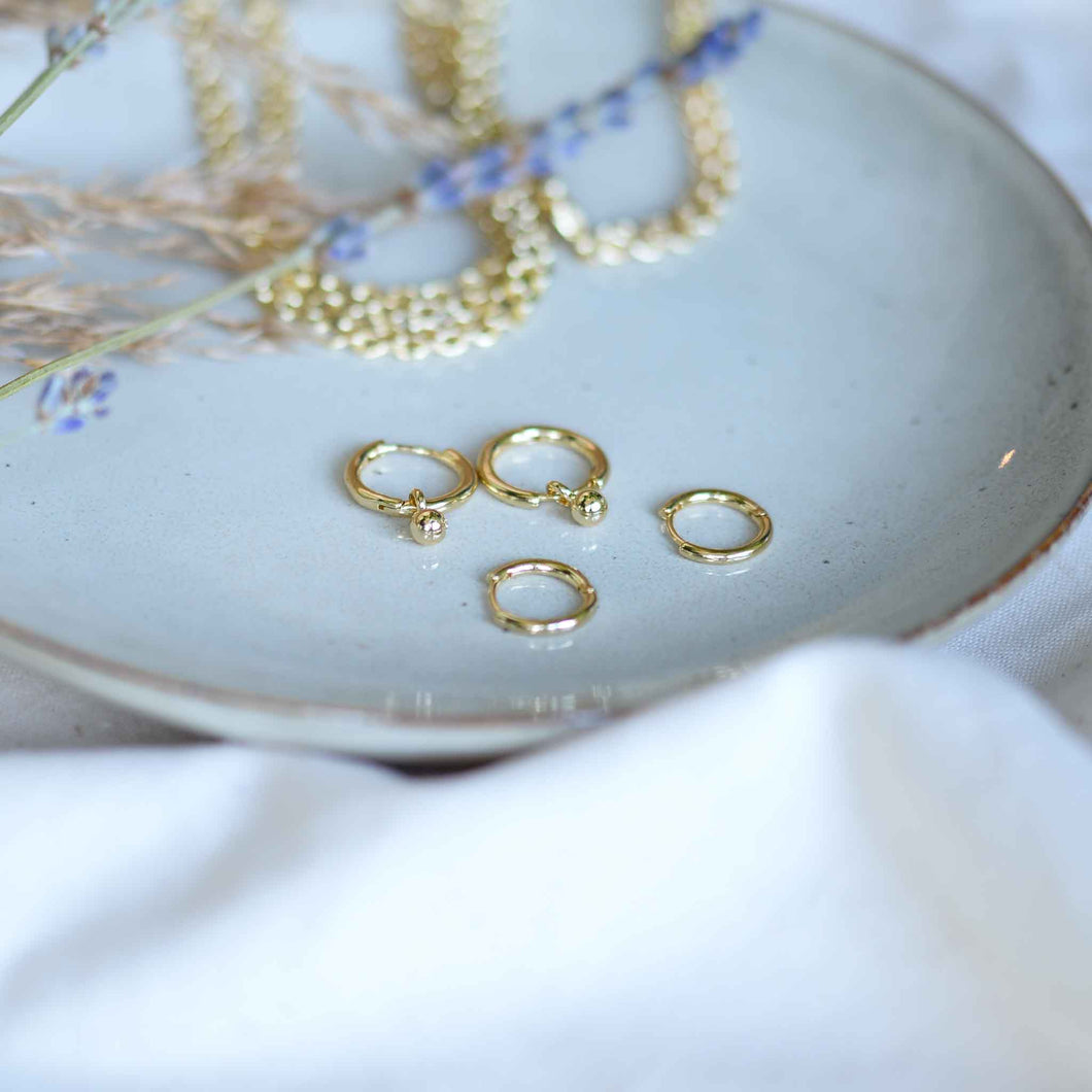 Pilgrim Annette Hoop Earrings in Gold or Silver