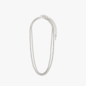 Pilgrim Blossom Curb Chain Necklace in Gold or Silver