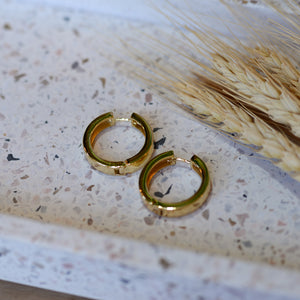Pilgrim Create Recycled Hoop Earrings in Gold