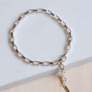clarity cable chain bracelet silver