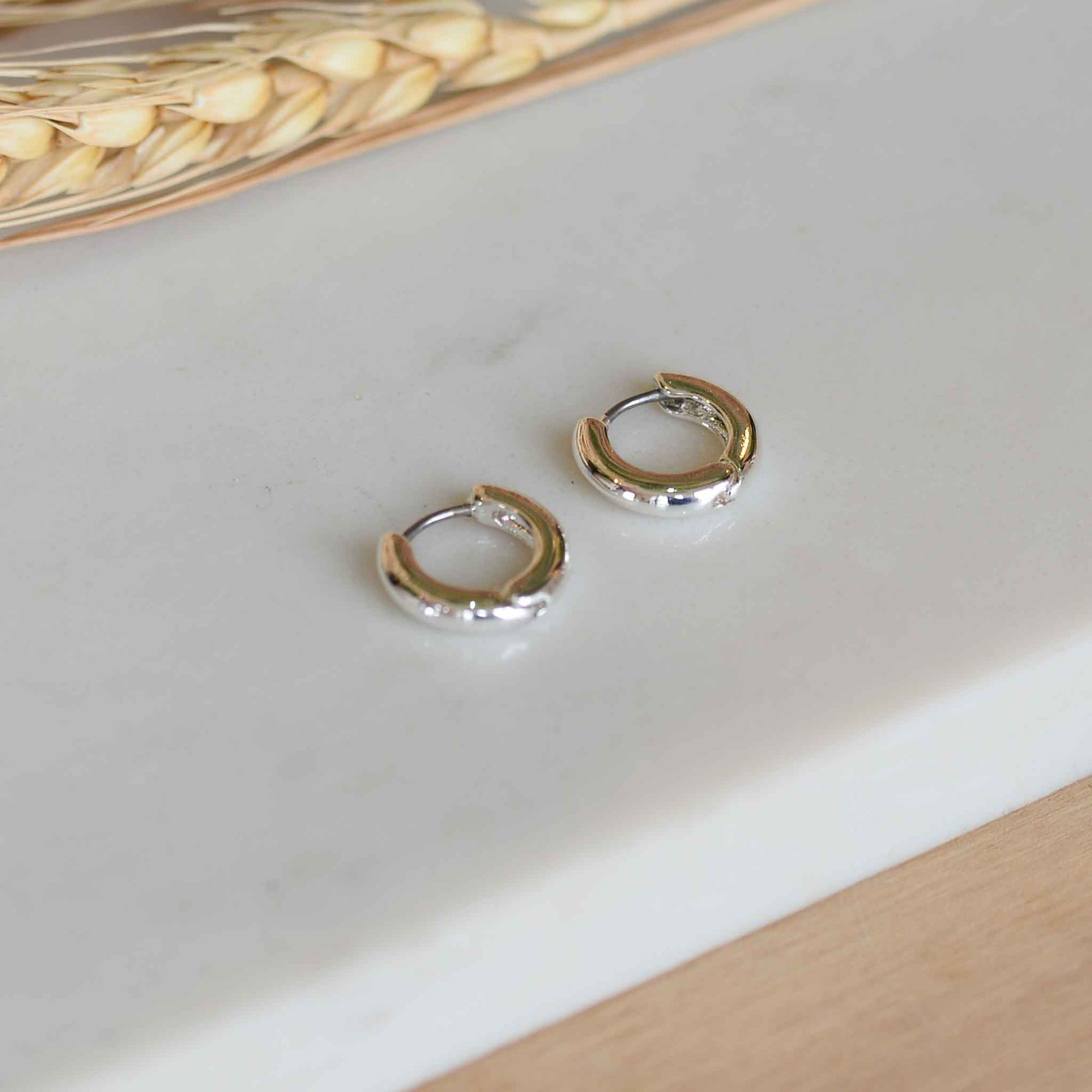 pilgrim-earrings-silver-plated-huggy-earrings