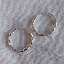 Load image into Gallery viewer, Pilgrim Zion Organic Shaped Hoops Silver Plated