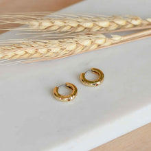 Load image into Gallery viewer, pilgrim-francis-chunky-mini-gold-plated-hoop-earrings