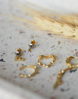 Pilgrim Shy Recycled Earrings & Cuff 5-in-1 Set in Gold