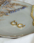 Pilgrim Efia Huggie Hoop Earring in Gold or Silver