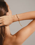 Heat Recycled Crystal Chain Bracelet / Gold