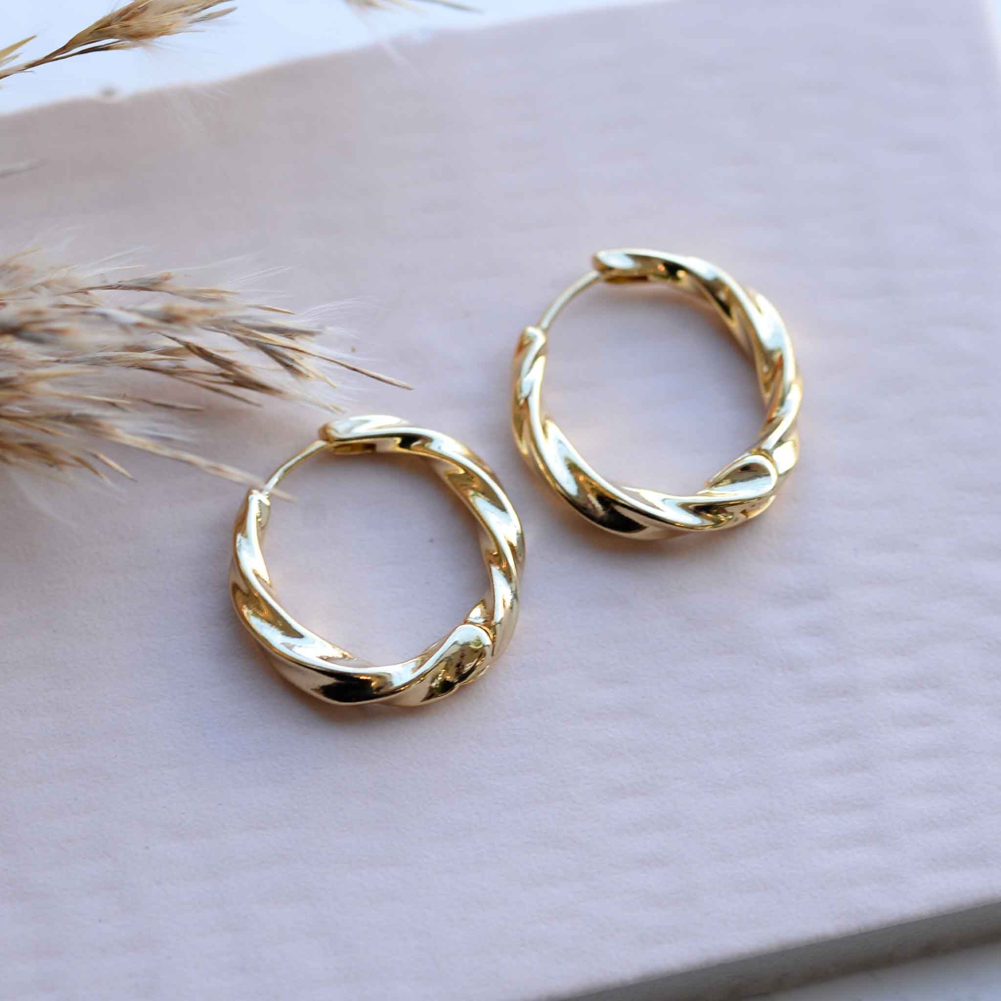 Swirl sale hoop earrings