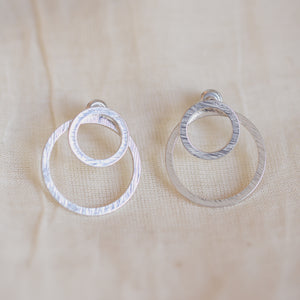 Pilgrim Zooey Flat Circle Earrings Silver