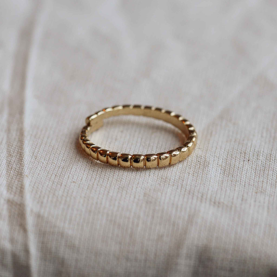 Lulu Cubist Gold Plated Stacking Ring