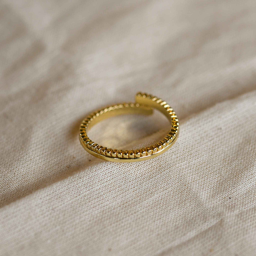 gold texture stacking ring