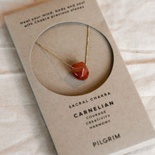 Load image into Gallery viewer, Pilgrim Chakra Carnelian Gold Plated Necklace