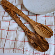 Load image into Gallery viewer, Redecker Olive Wood Salad Servers