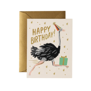 Rifle Paper Ostrich Birthday Card