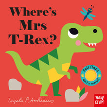 Load image into Gallery viewer, where&#39;s mrs t-rex? felt flap book by ingela p arrhenius